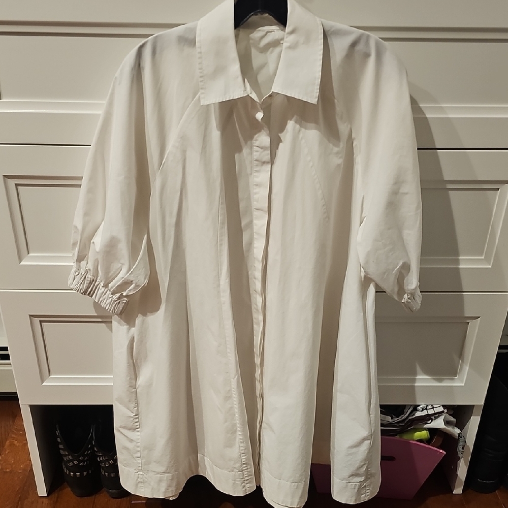 Elegant White Button-Up Blouse